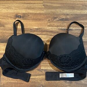 Black Lace Underwire Push-Up Bra - Women Intimates